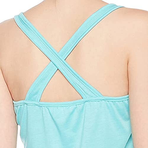 Selene Women\'s Knit Cross-Strap Tank With Pant Green Solid/Green Floral Small