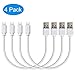Short Micro USB Cable, JZBRAIN 4 Pack(8 inches) High Speed Charge&Sync Data Cord USB 2.0 Charging Data Cable for Android Device and Others (White)