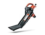 WORX TRIVAC 12 Amp 3-in-One Blower/Mulcher/Vacuum with Metal Impeller, 210 MPH / 350 CFM Adjustable Output, and Collection Bag - WG509