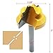 Lock Miter, 1-3/8'' Diameter 1/4'' Carbon Steel Shank 45 Degree Joint Router Bits Woodworking Cutter Tool