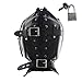 NewMaxer Bondage Padded Adjustable Harness Full Hood Open Mouth Locking Mask