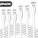 AIUONXILIOP iPhone Charger Cable (6 Pack, 3FT/6FT/10FT) - MFi Certified - Fast iPhone Charging Cable Long Cord Compatible iPhone XS/Max/XR/X/8/8 Plus/7/7 Plus/6/6 Plus/6S/6S/Plus/5/SE More (White)