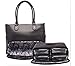 6 Pack Fitness Renee Leather Tote with Insulated Meal Management System, Black (25405)