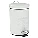 Home Basics Paris Collection Bathroom Accessories, Office, Bedroom, Decorative Waste Basket With Stylish Accent Decor To Complement Any Bathroom (3 Liter Waste Bin)
