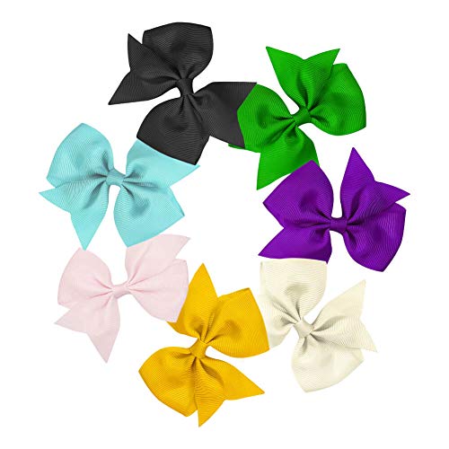 image for Anezus 42Pcs Hair Bows Ribbon Hair Clips for Baby Girls Teens Toddlers