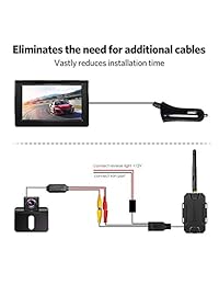 BOSCAM K1   Kit de cámara de respaldo inalámbrico, cámara de respaldo para autos, camionetas pickup, sedanes, minivans, cámara de visión trasera a prueba de agua IP68 con monitor de 4.3 ''