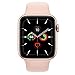 Apple Watch Series 5 (GPS + Cellular, 44MM) - Gold Aluminum Case with Pink Sand Sport Band (Renewed)