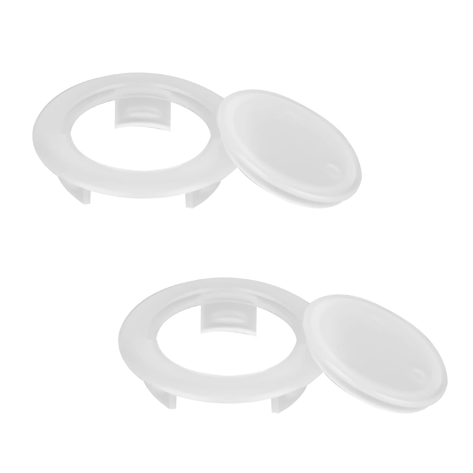 KINBOM 2 Sets Patio Table Umbrella Hole Ring and Cap Sets, Patio Table Umbrella Hole Insert Plug and Stopper Replacement Accessories for Outdoor Garden Use (Clear)
