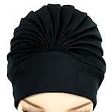Bon Bonito Great For Swimming,Polyester Latex Lined Pleated Women's Swim Bathing Turban
