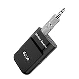 Ifecco Bluetooth Receiver, Portable Wireless Audio Adapter 3.5mm Aux Stereo Output Wireless Car Kits for Home/Car Audio Stereo System