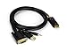 Sewell Direct SW-30510 Moray VGA to HDMI in-Line Active Cable Converter, 1080P, 6-Feet with Audio
