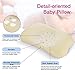 RUNACC Baby Head Shaping Pillow, Memory Foam Infant Sleeping Pillow, Head Support Cushion for Preventing Flat, Sharp Head with Washable Cotton Pillow Cover