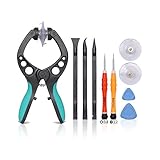 Kaisi Premiun Opening Tool Repair Kit with Ultrathin Steel Pry Tool, Non-abrasive Nylon Spudger, for Iphones, 5c, 5s, Iphone6, 6plue, Ipads, Ipad Air, Ipod, Samsung Galaxy and More. (9 Piece Set)