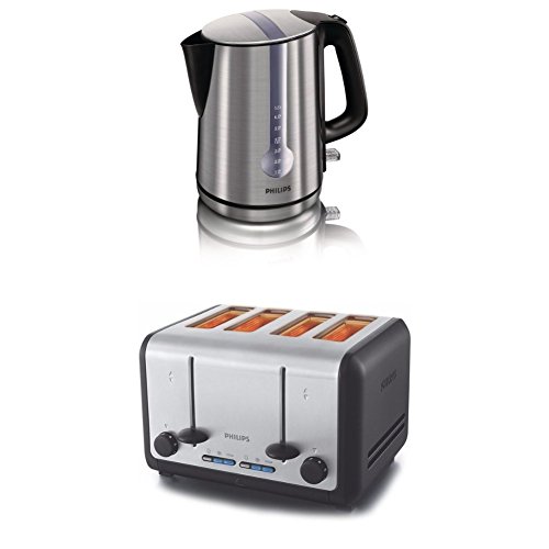 Philips HD4671/20 Energy Efficient Kettle, 3000 W , 1.7 L Brushed