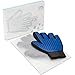LAIKA Upgrated Pet Grooming Glove, Pet Hair Removal Mitts Deshedding Brush Glove: Breathable Comfortable & Efficient - Perfect for Dog Cat Rabbit Horse with Long & Short Fur, 1 Pair …