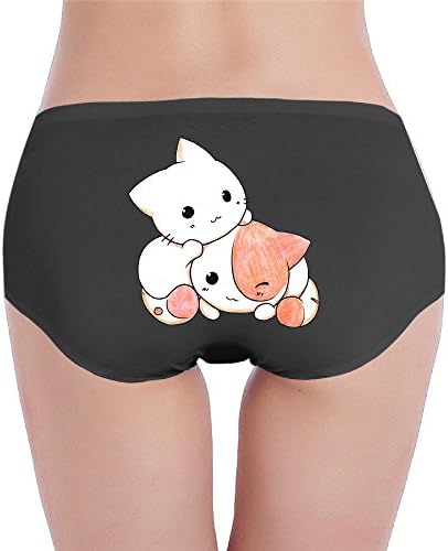 Wally Women's Kawaii Cats Low-Rise Cotton Bikini Brief Panties Underwear L