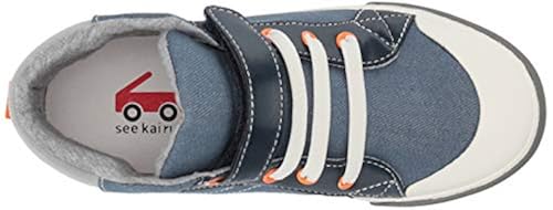 See Kai Run Boy's Dane Sneaker, Blue/Orange, M US Little Kid