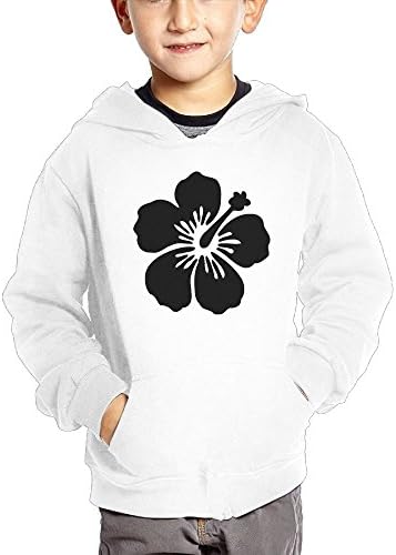 KIMOJI Flower Vector Black Simple Kid's Classic Unisex Popular Hooded Hoodies With Pocket