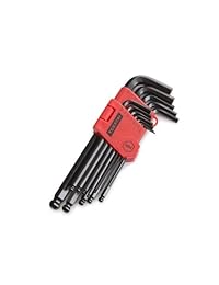 TEKTON 25261 9 pc. Llave hexagonal de bola larga, juego de llaves hexagonales, pulgada