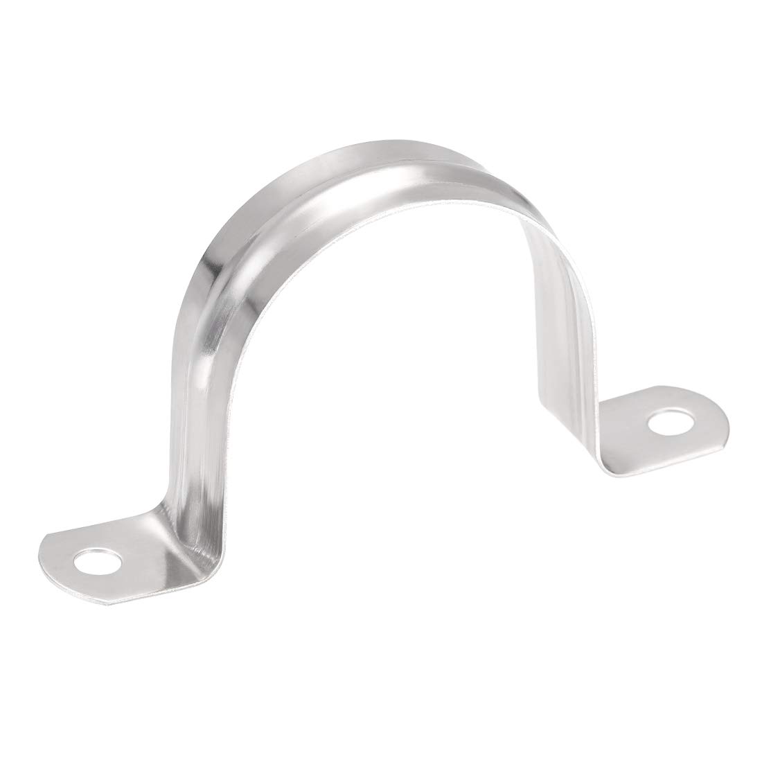 sourcing map 47mm(1.85") Rigid Pipe Strap, 2 Hole Tube Straps 201 Stainless Steel Tension Tube Clip Clamp 8pcs