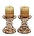 Deco 79 Candle Stands Wood Candle Holder Pair, 6 by 5-Inch