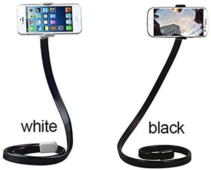 OCTO MOUNTS - Universal 360 Degree Flexible Cellphone Camera Stand Holder or Selfie Stick, Lazy Bracket with Flexible Arm for iPhone Galaxy Android Samsung WHITE
