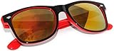 New Women Vintage Two-Tone Sunglasses (Red Mirror Lens)