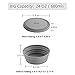 Ecoart Silicone Expandable Collapsible Bowl for Travel Camping Hiking (Gray(L))