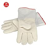 OFTEN Ultra Long Cryogenic Gloves Waterproof Protective Gloves Liquid Nitrogen Frozen Gloves Cold Storage,White,13.78