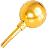 Deneve Gold Flag Pole Ball Topper, 1/2 inch Spindle, 3 inch Wide, 13NC Threading, Weatherproof Flagpole Topper, Flag Pole Topper, Finial