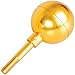 Deneve Gold Flag Pole Ball Topper, 1/2 inch Spindle, 3 inch Wide, 13NC Threading, Weatherproof Flagpole Topper, Flag Pole Topper, Finial primary