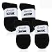 Pembrook Non Skid/Slip Socks - (4-Pack - Black) - Hospital - Fuzzy Slipper Socks - Great for adults, men, women. Designed for medical hospital patients but great for everyone