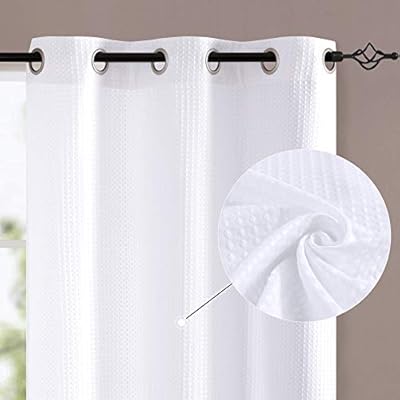 Amazon Com Jinchan White Drapes For Living Room 95 Inches Length