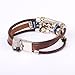 FAIRY COUPLE Vintage Leather Bracelet for Men, Women Alloy Wristband Bracelets Handmade (L13)