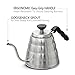 HOMKO Coffee Drip Kettle - Pour Over Tea Kettle Gooseneck Kettle Stovetop - 40floz (1.2L, Silver)