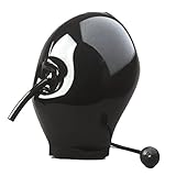 AvaCostume Black Latex Rubber Catsuit Inflatable Hood Mask with Tube, L, Black