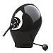 AvaCostume Black Latex Rubber Catsuit Inflatable Hood Mask with Tube, L, Black