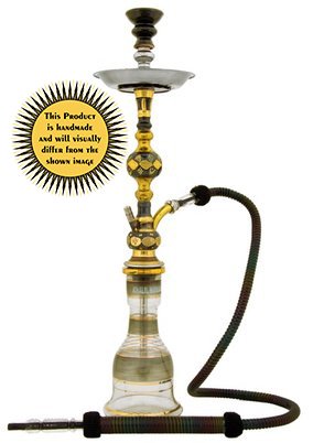 KHALIL MAMOON KUWAIT TOWER OXIDIZED 31â€ COMPLETE HOOKAH SET: Single Hose shisha pipe. Handmade Egyptian Narguile Pipes. These are Traditional Heavy Metal Hookahs.