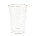 50 Gold Glitter Clear Hard Plastic Cups | 12 oz. Fancy Disposable Wedding Tumblers for Party & Wedding (50-Pack) by Bloomingoods