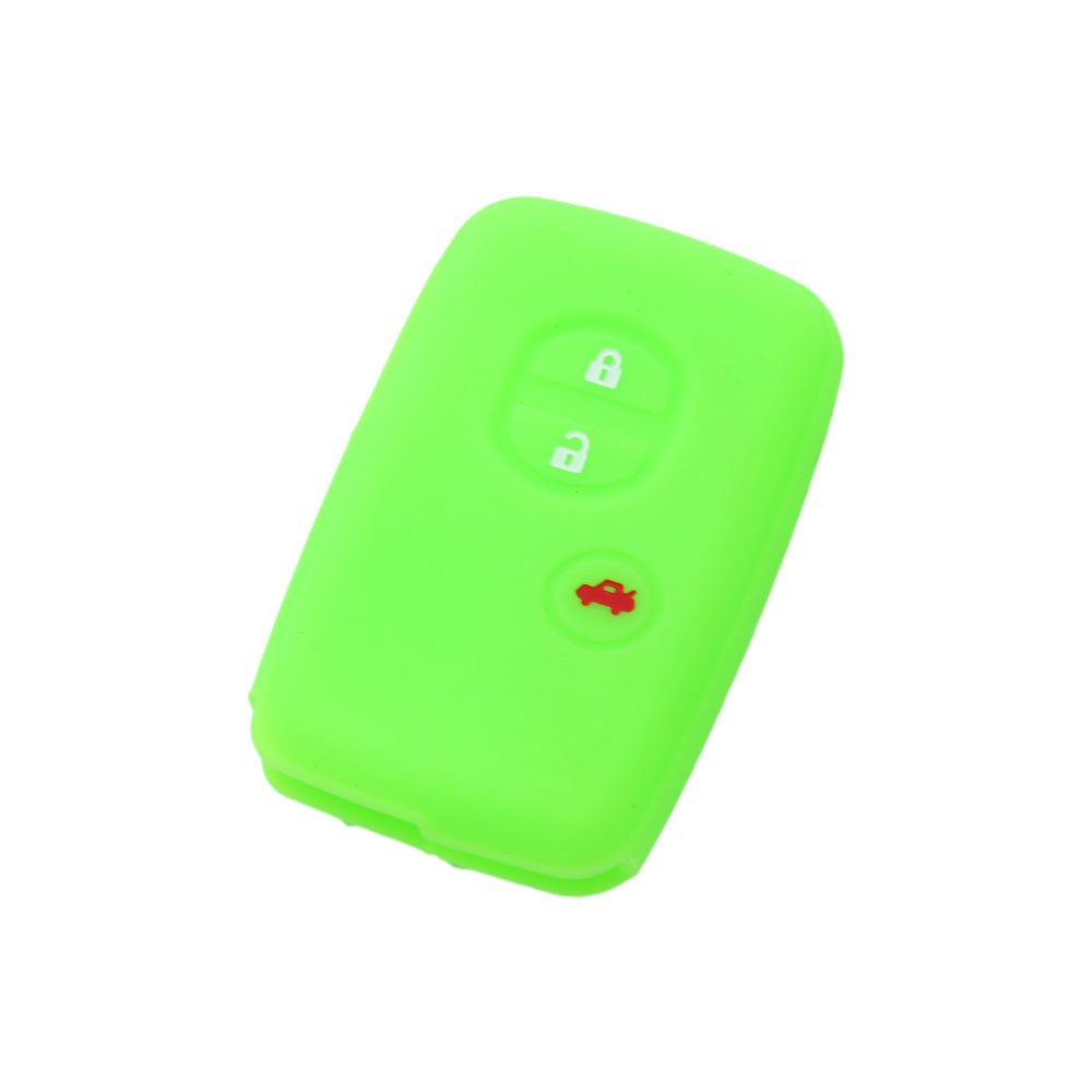 BROVACS Silicone Cover Protector Case Holder Skin Jacket Compatible with TOYOTA 3 Button Smart Remote Key Fob CV9403 Light Green