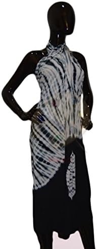 Hipknoties - The Convertible Whit Maxi dress White Tiedie hippi dress convertible wrap dress white and black Casual beach dress Formal white wedding dress - White Tiedye