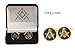Fathers Day -Masonic Set - Mason Wrist Watch with Masonic Formal Cufflinks & Money Clip Set