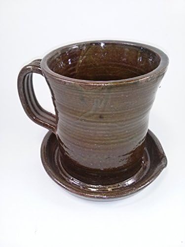 Aunt Chris' Pottery - Unique New Way of Cooking Bacon - Primitive Amber Brown Glazed Colored