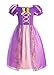 ReliBeauty Girls Rapunzel Dress Puff Sleeve Princess Costume, 6-7, Purple