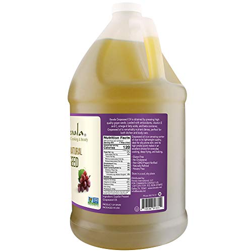 Kevala Grapeseed Oil, 1 Gallon, Premium Natural, Expeller Pressed