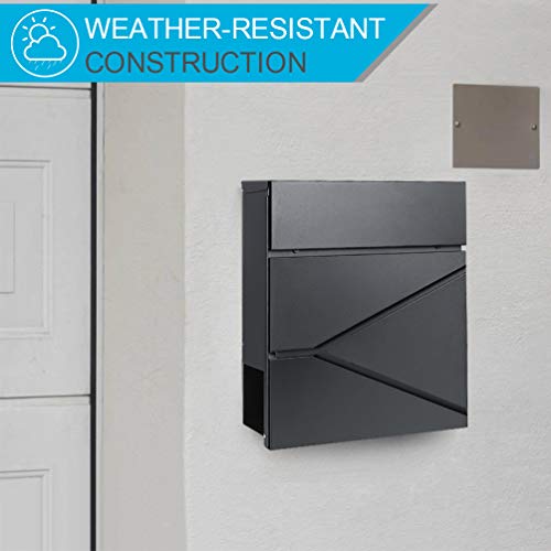 Lockable Mailboxes with Keys,Outdoor Wall Mounted Mail Box with Large