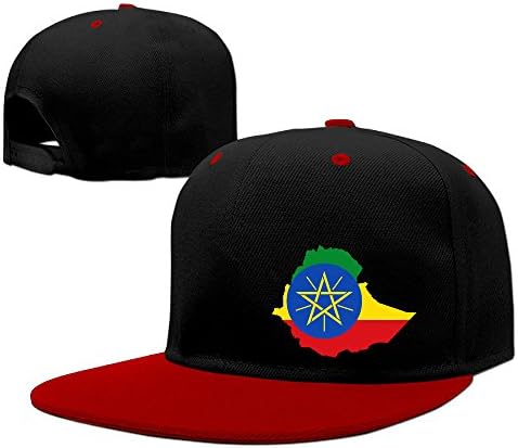 Hip-Hop Flag Map Of Ethiopia Adult Male/Female Cotton Baseball Caps Contrast Color Snapback Hats
