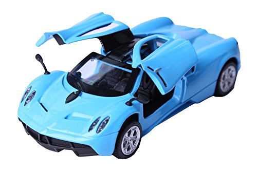 Berry President(TM Pagani Simulation Alloy Supercar Car for Children 1:36 Scale Models Electric Pull Back Diecast Toy Cars Sound & Light(BLUE)- Birthday