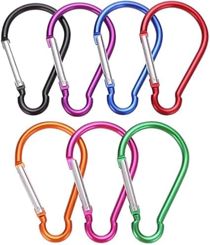 Photo 1 of 5 Pcs 4" Aluminum Carabiner Clip Big Spring Snap Key Chain Hook for Outdoor Carabeaner Keychain Clip Great for Outdoors Keychains Gear Organization Accessory