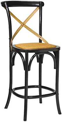 French Heritage Bosquet Counter Stool, Black Finish